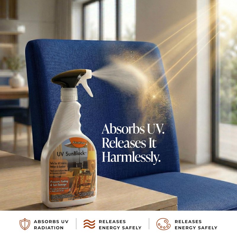 ForceField® UV Sunblock Fabric Fade Protector Prevent UV Ray Damage - 22oz