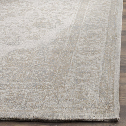 SAFAVIEH Classic Vintage Collection Area Rug - 8' x 10', Beige, Oriental Medallion Cotton Design, Easy Care, Ideal for High Traffic Areas in Living Room, Bedroom (CLV121A)