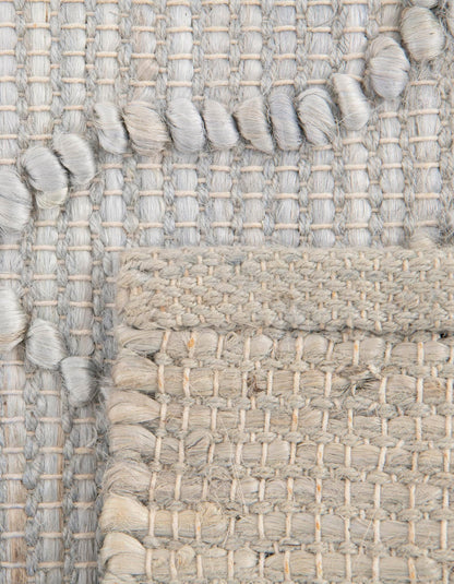 Rugs.com - Larsa Jute Rug – 6 Ft Runner Gray Hand Woven Jute Runner Eco-Friendly Texture for Hallways, Kitchens, and Entryways