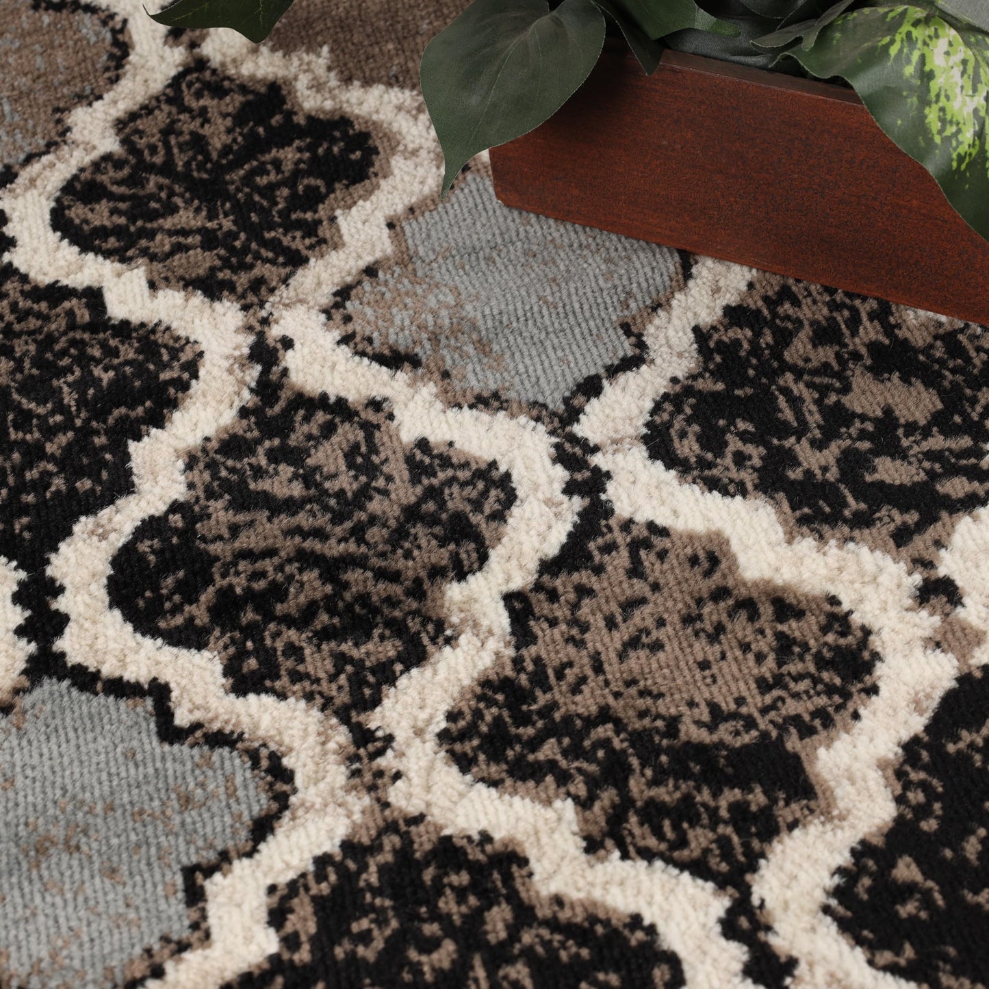 Superior Modern Indoor Area Rug, Non Slip Rug, 3'x5', A Chocolate