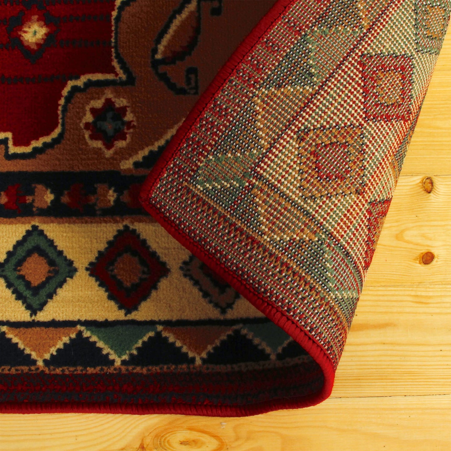 Superior Aztec Collection 4' x 6' Area Rug, Attractive Rug with Jute Backing, Durable and Beautiful Woven Structure, Bright and Bold Southwest Style Bordered Rug