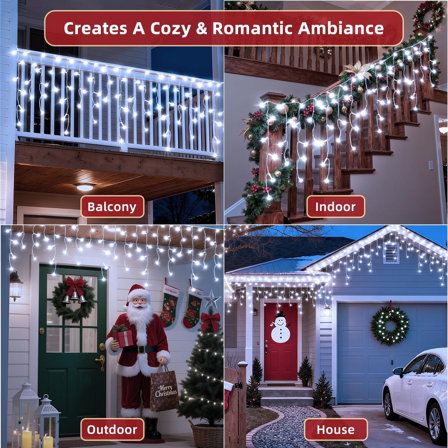 1620 LED Christmas Lights Outdoor 164 FT with 360Drops, Christmas Decorations Hanging Lights 12 Modes, Dimmable Outsite Fairy String Lights for Wedding Party Holiday Winter Wonderland Decor Cool White