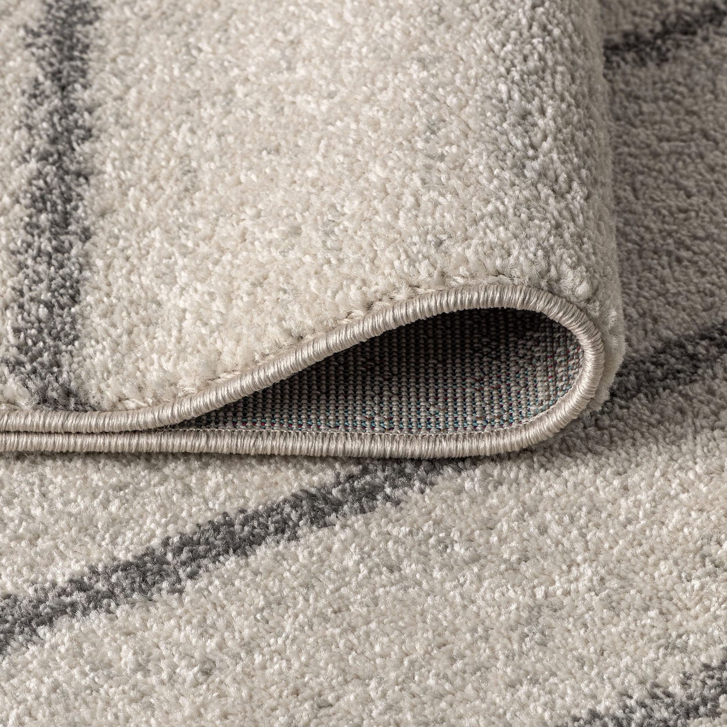 JONATHAN Y Williamsburg Minimalist Stripe Cream/Gray Indoor Area Rug, 8x10, Contemporary, Modern, Easy-Cleaning for Living Room, Bedroom, Kitchen, Pet Friendly, Non-Shedding (MOH201A-8)