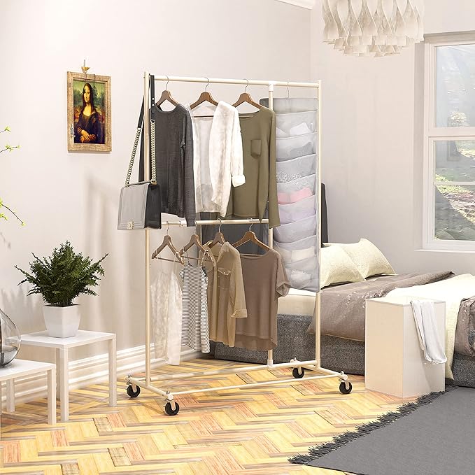 Simple Houseware Double-Sided Hanging Closet Organizer, 24-Pocket Bra &
