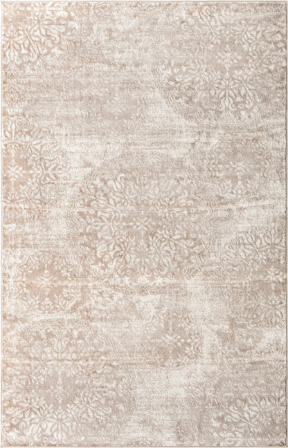 Rugs.com Monte Carlo Collection Rug – 5' x 8' Beige Medium Rug Perfect for Living Rooms, Large Dining Rooms, Open Floorplans