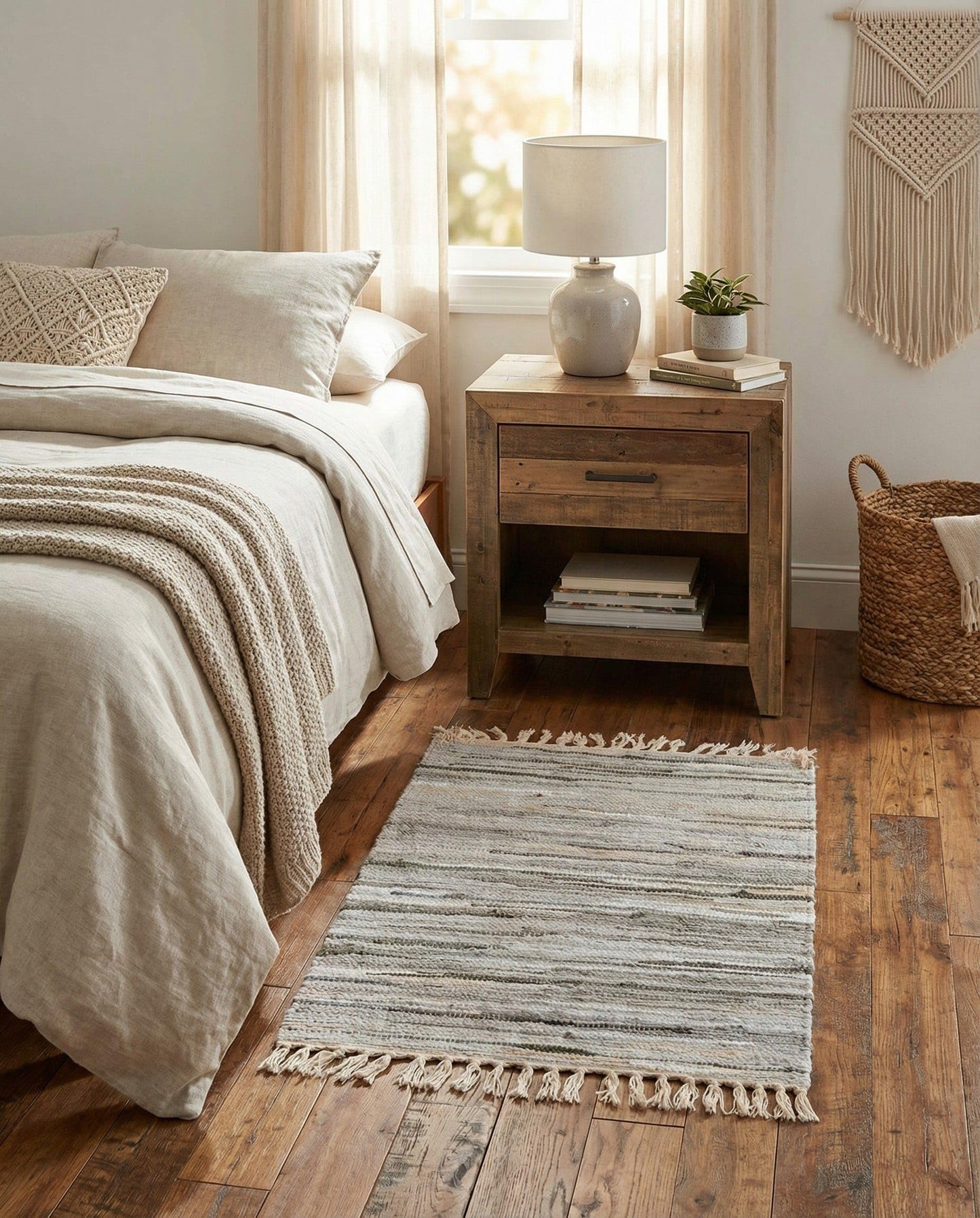 Rugs.com Chindi Cotton Collection Rug – 2' x 3' Gray Flatweave Rug Perfect for Living Rooms, Large Dining Rooms, Open Floorplans