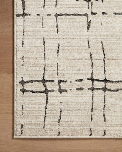 Loloi Darby Collection DAR-06 Sand/Dk. Grey 6'-7" x 9'-3" Area Rug