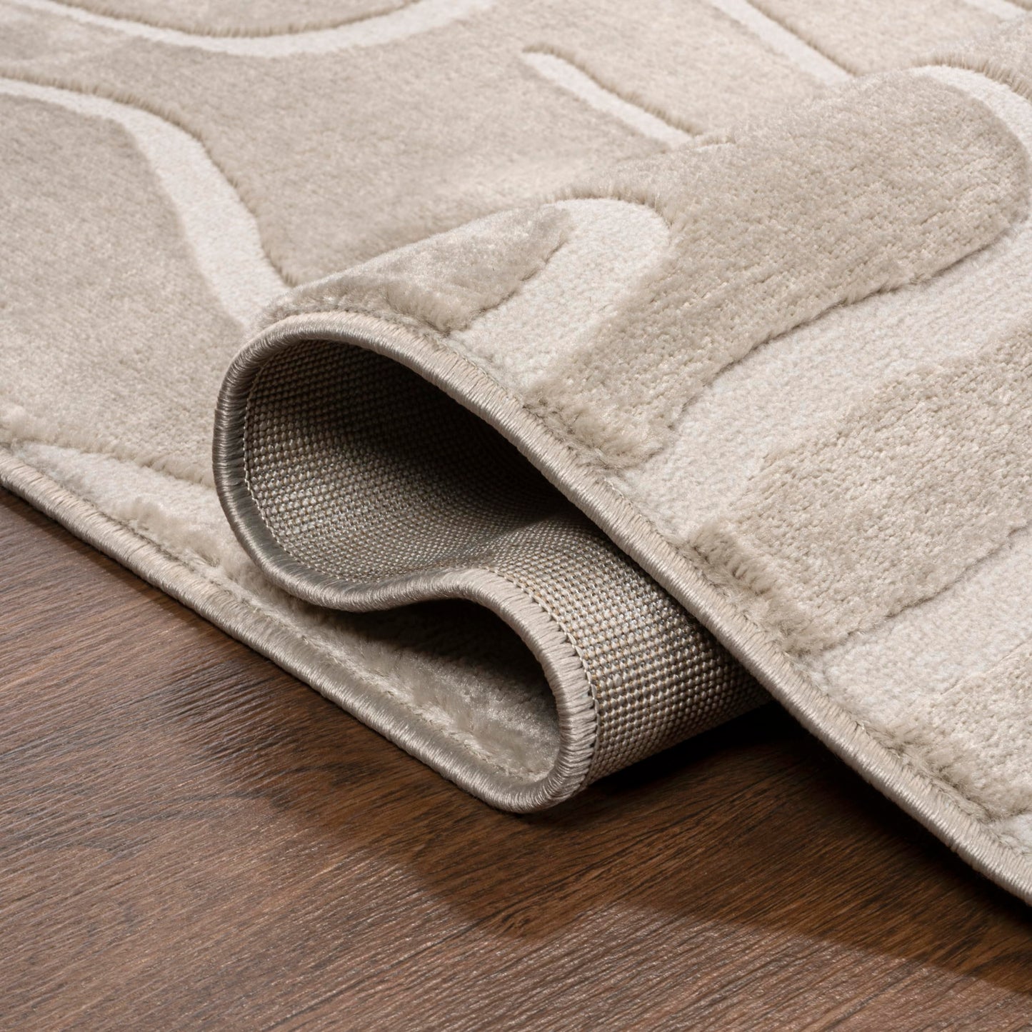 JONATHAN Y Graphic Lines High-Low Indoor Area Rug 3X5 Beige/Cream, Alcina Modern Scandinavian for Living Room, Bedroom, Kitchen, Easy-Cleaning, High Traffic, Pet-Friendly, Non-Shedding SND102A-3