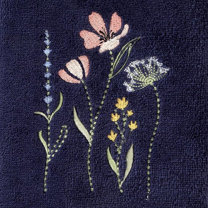 SKL Home Wildflower Field 100% Cotton Embroidered 2pc Hand Towel Set, Decorative