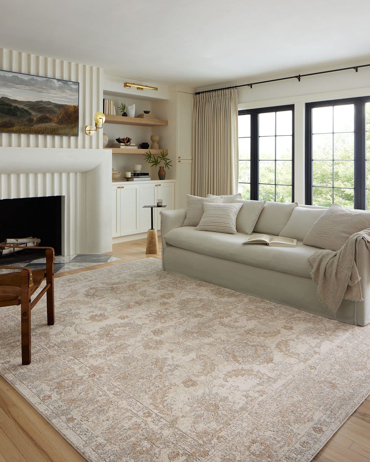 Loloi Odette Collection ODT-03 Ivory/Beige 5'-3" x 7'-9" Area Rug