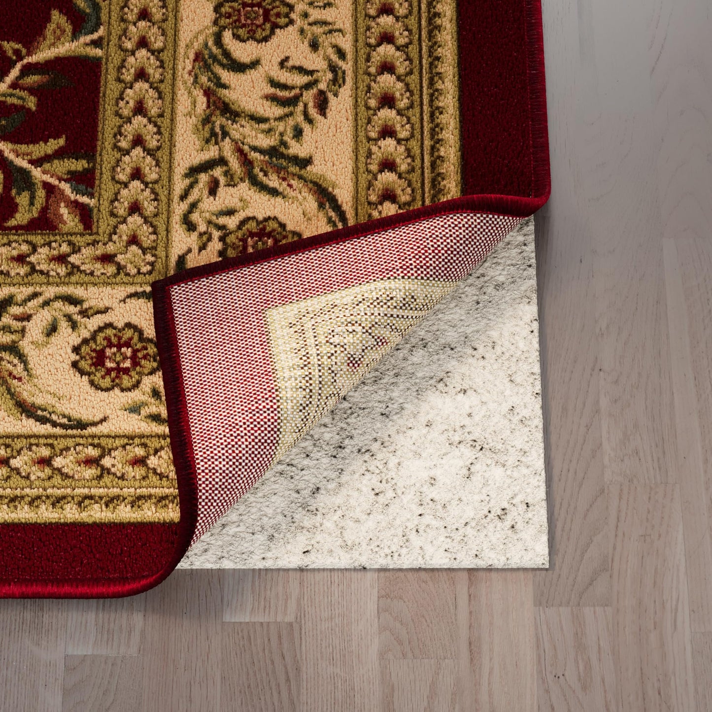 Ottomanson Non Slip Rug Pad Grip 3x11 1/8 Thick, Protection for Any Flooring Surface, Keep Your Runner Rug and Area Rugs in Place, 2'7" x 11', Beige
