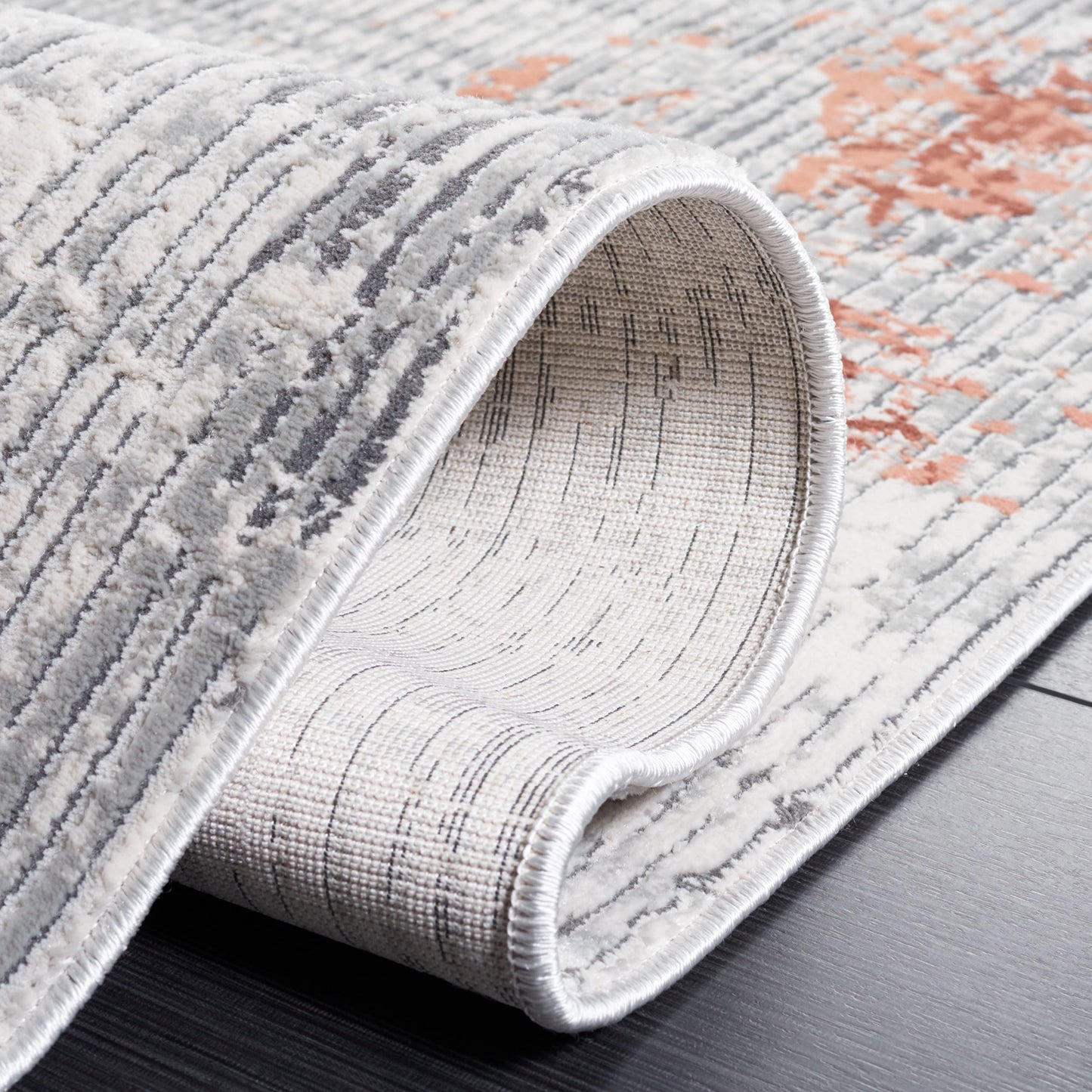 SAFAVIEH Invista Collection Accent Rug - 4' x 6', Grey & Light Grey, Modern Abstract Design, Non-Shedding & Easy Care, Ideal for High Traffic Areas in Entryway, Living Room, Bedroom (INV517F)