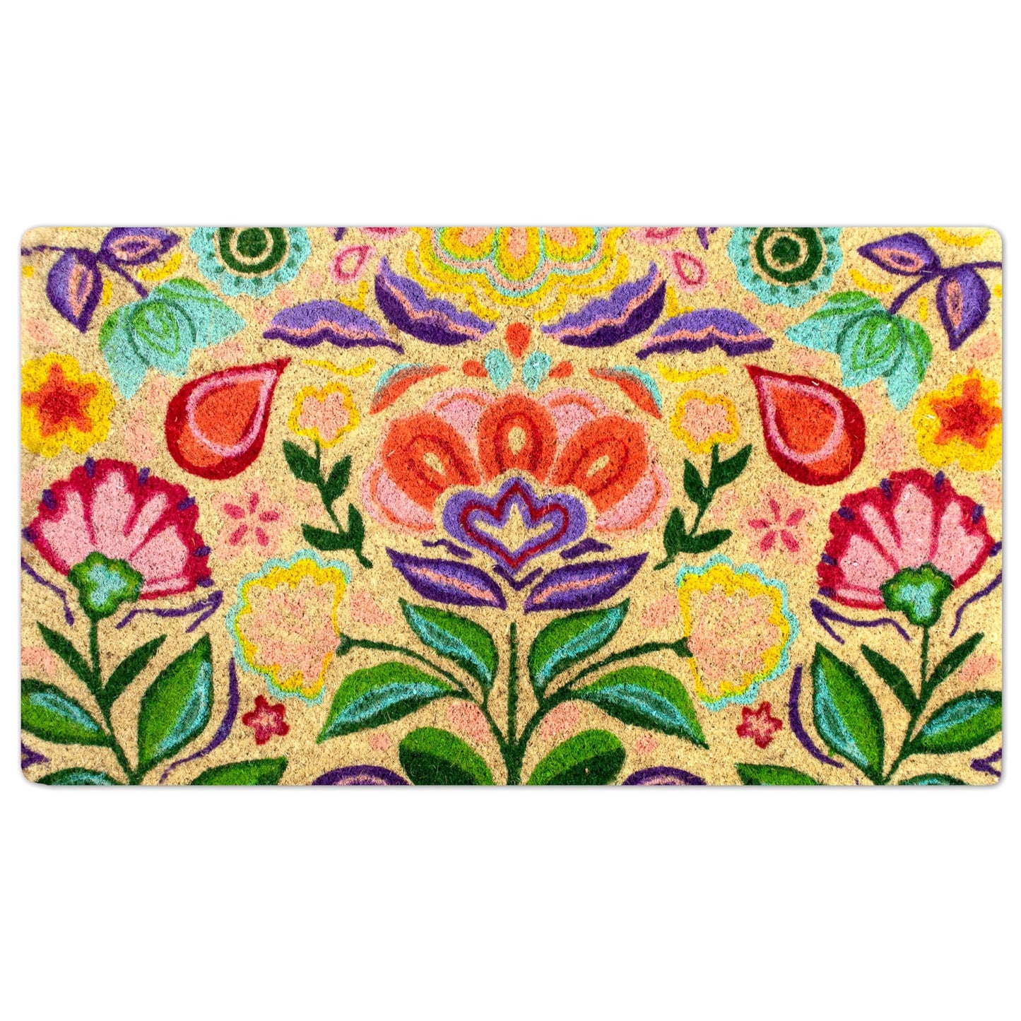 Coir Doormat, Front Door mats Outdoor, Funny Welcome mat Outdoor, Front Door mat for Home Entrance, Door mat Outside Entrance, Welcome mat Indoor 16"x27.5" (Dalias)