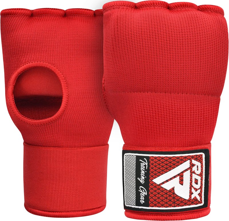 RDX Training Boxing Inner Gloves Hand Wraps MMA Fist Protector Bandages Mitts,Red,Small