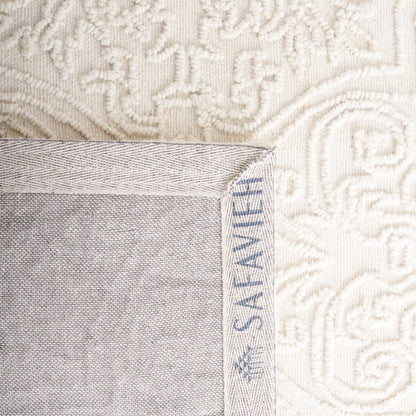 SAFAVIEH Area Rug 8x10 - Trace Collection - Large - Ivory, Handmade Wool, Ideal for Living Room, Bedroom, Office, Dining Space (TRC101C)
