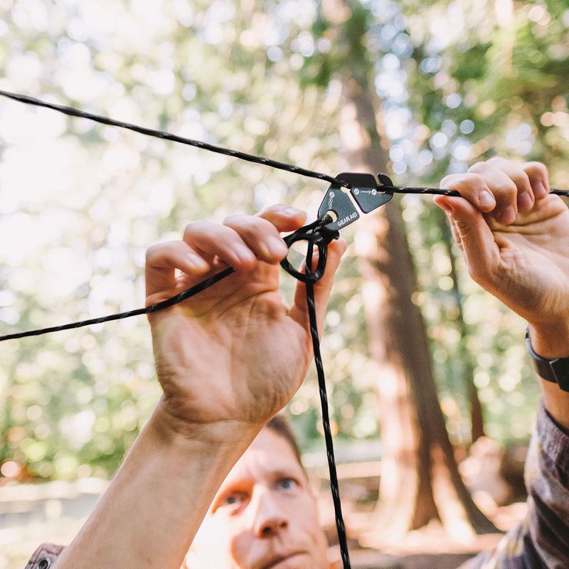 Taut Line Kit with 550 Paracord - Perfect for Hanging Gear | Black Travel Clothesline