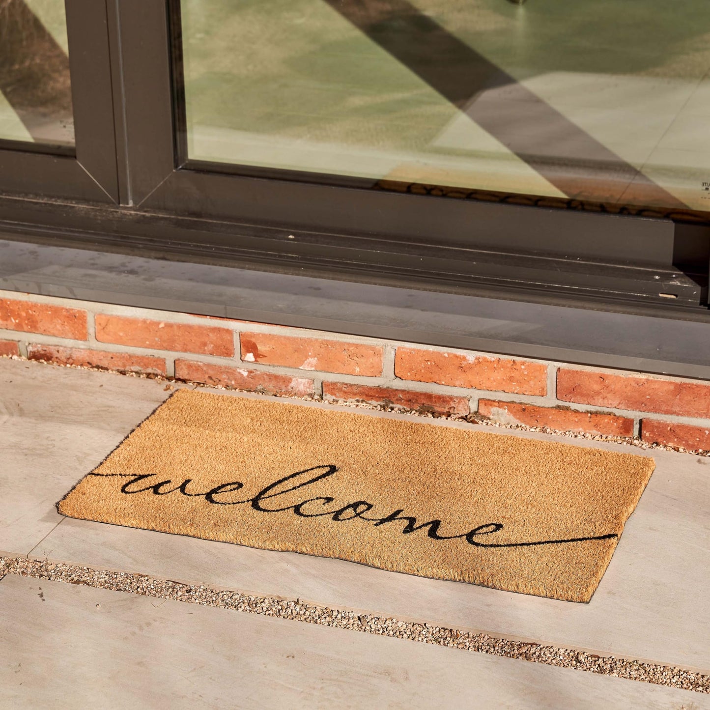 KANKUN Coco Coir Door Mat with Heavy Duty Backing, Welcome Doormat (17" x 30"), Doormat Entrance (Welcome1-1Pack)