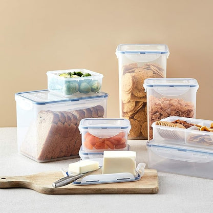 LocknLock Easy Essentials Pantry Airtight Rectangular Tall Food Storage Container, Pasta Box 68-oz/ 8.5-cup (Pack of 2)
