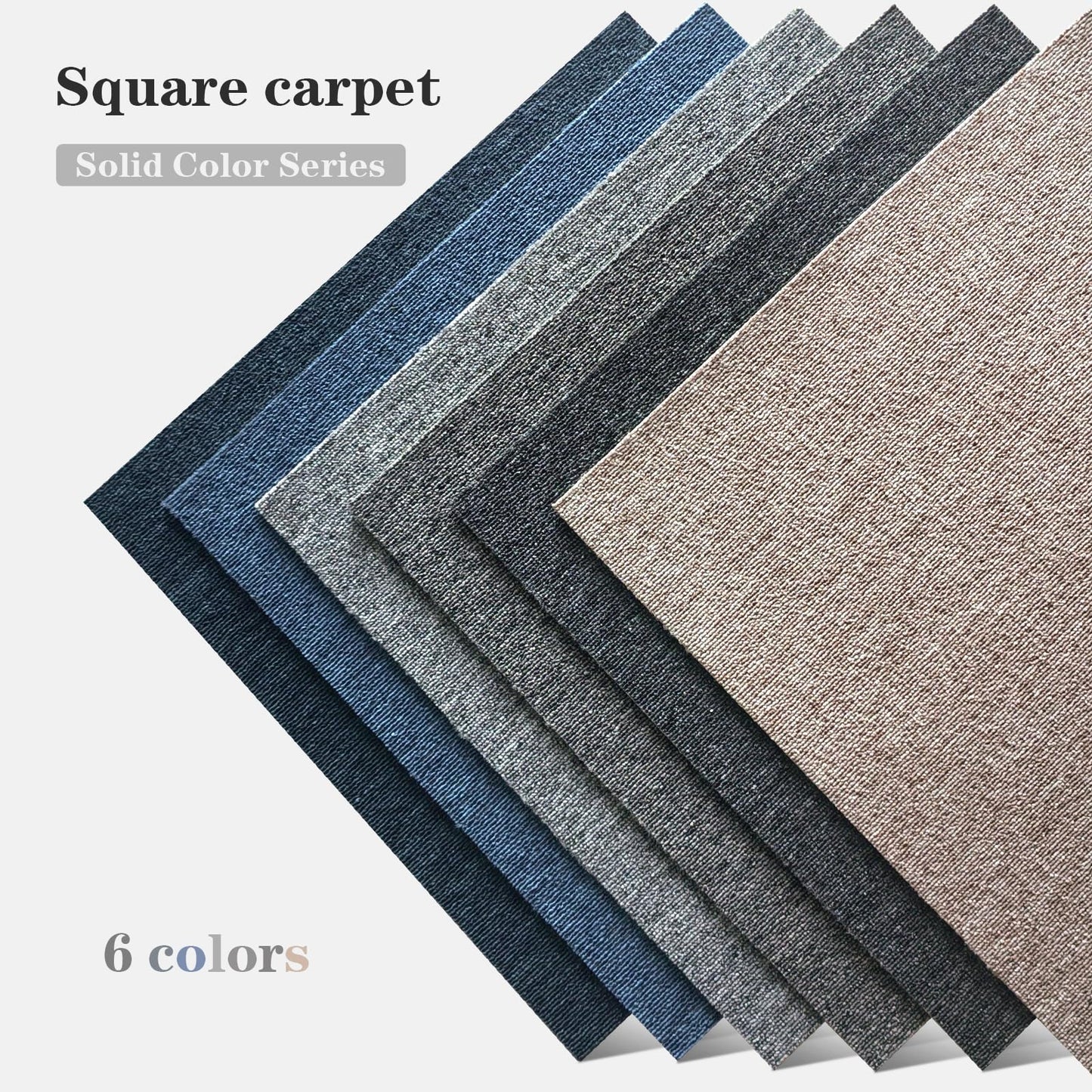 20"x20" Carpet Tiles 32 Pack, Non-Slip Reusable Floor Squares with Seamless Look, Easy DIY Flooring Carpet for Bedroom, Living Room, Office (Brown -09)