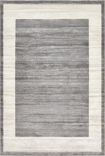 Rugs.com Uptown Collection Rug – 4x6 Gray Medium-Pile Rug Perfect for Entryways, Kitchens, Breakfast Nooks, Accent Pieces