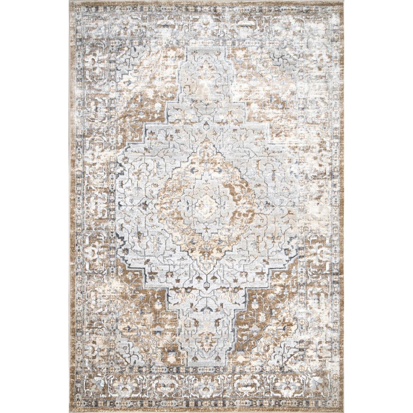 nuLOOM Vintage Medallion Thea Area Rug, 10' x 14', Beige