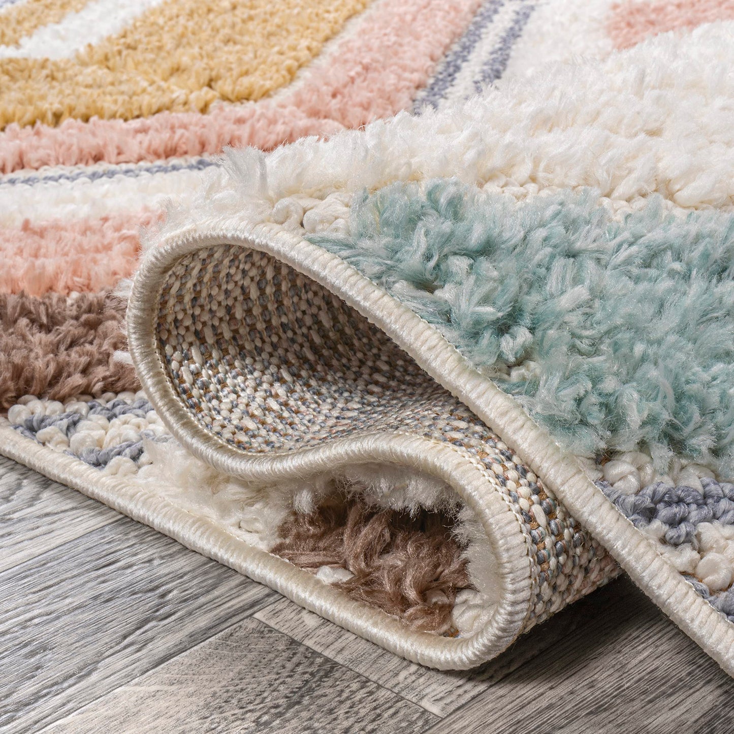 JONATHAN Y Chevron High-Low Multi/Cream Indoor Area Rug 3X5 ft, Elin for Living Room, Bedroom, Kitchen, Office, Easy-Cleaning, High Traffic, Pet-Friendly, Non-Shedding SNT101A-3