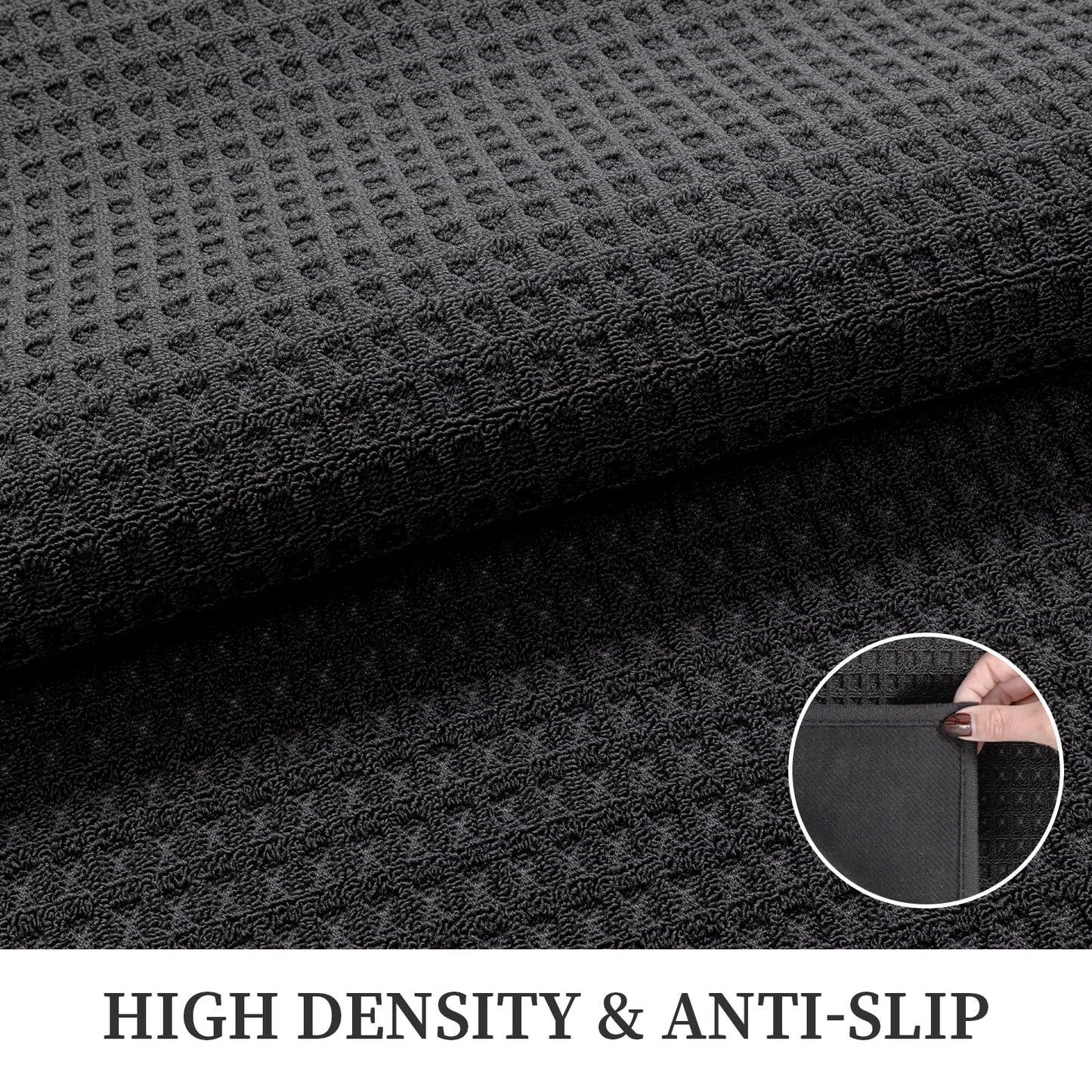 YIHOUSE Indoor Door Mat 35" x 59", Non-Slip Washable Entryway Mat, Dirt Trapper Absorbent Entrance Mat, Low Profile Floor Mat for Front/Back Door, Entryway, Dark Gray ﻿ ﻿