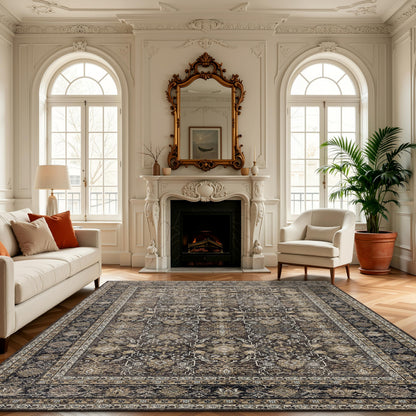 Ruaruarug Area Rug 8'×10', Non Slip Machine Washable Ultra Soft Stain & Fade Resistant, Pet & Kids Friendly, for Living Room/Bedroom/Kitchen/Classroom, Copper
