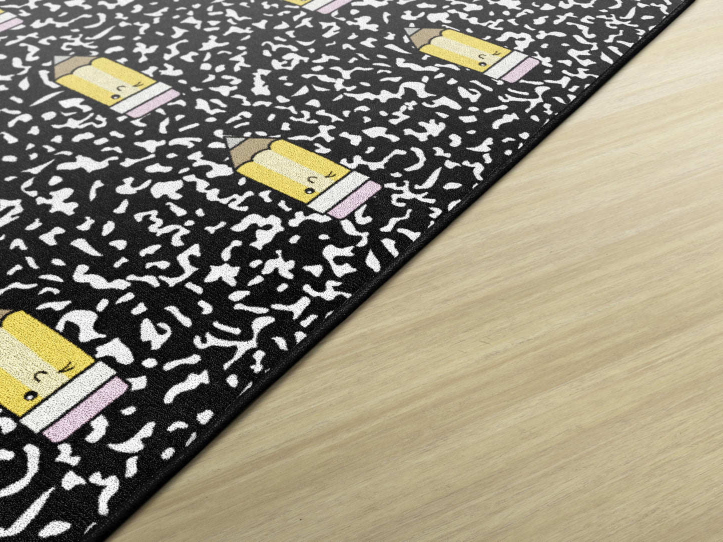 Flagship Carpets School Days Pencil Spots Educational Area Rug for Kids Room, Children's Classroom Rug for Teaching and Playroom, 5' X 7'6"
