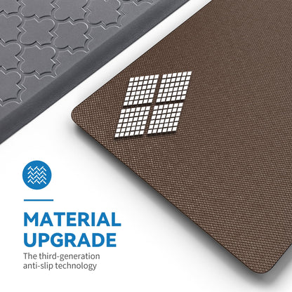 FYATHM Kitchen Mat Cushioned Anti Fatigue for Floor, Non-Slip Waterproof Comfort Rug for Kitchen Sink, Standing Desk & Laundry, 17.3"x29", Grey