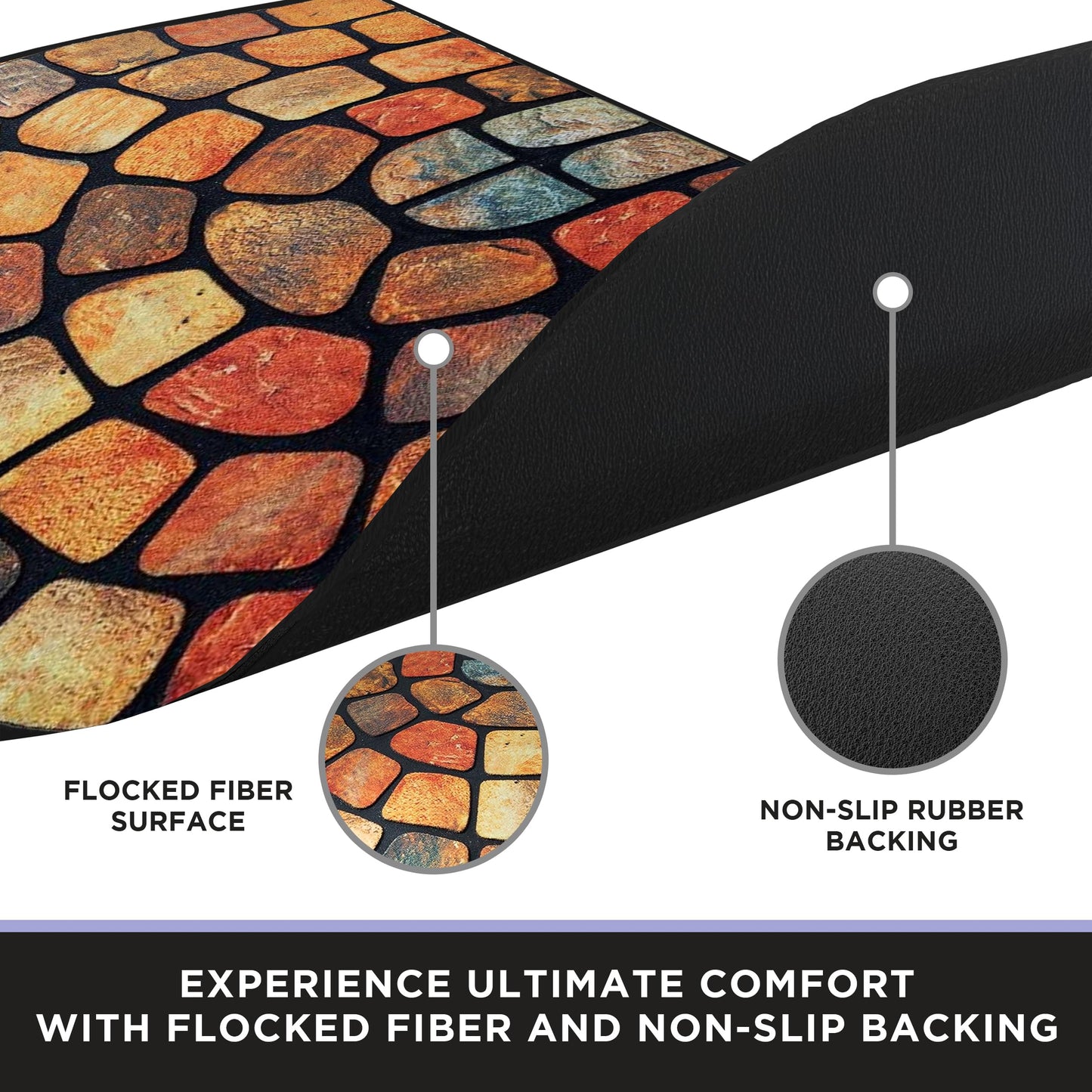 ubdyo Unique Design Door mat - Low Pile Front Doormat Outside Entrance for Efficient Dirt Trapping - All Weather Front Door Mat Indoor Entrance - Anti Slip Welcome Matt Outdoor - (36" x 24", Orange)