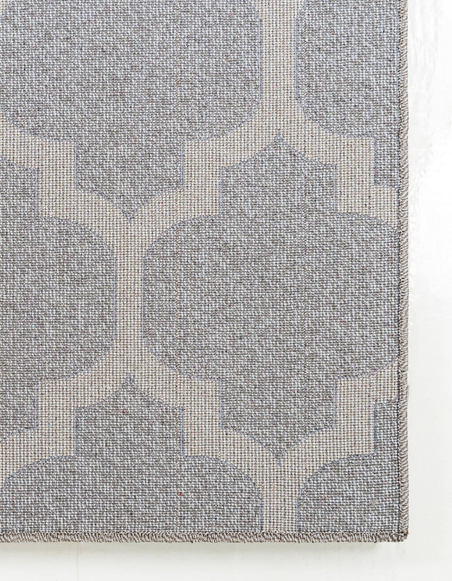 Rugs.com Lattice Collection Rug – 3' x 5' Light Gray Medium Rug Perfect for Entryways, Kitchens, Breakfast Nooks, Accent Pieces