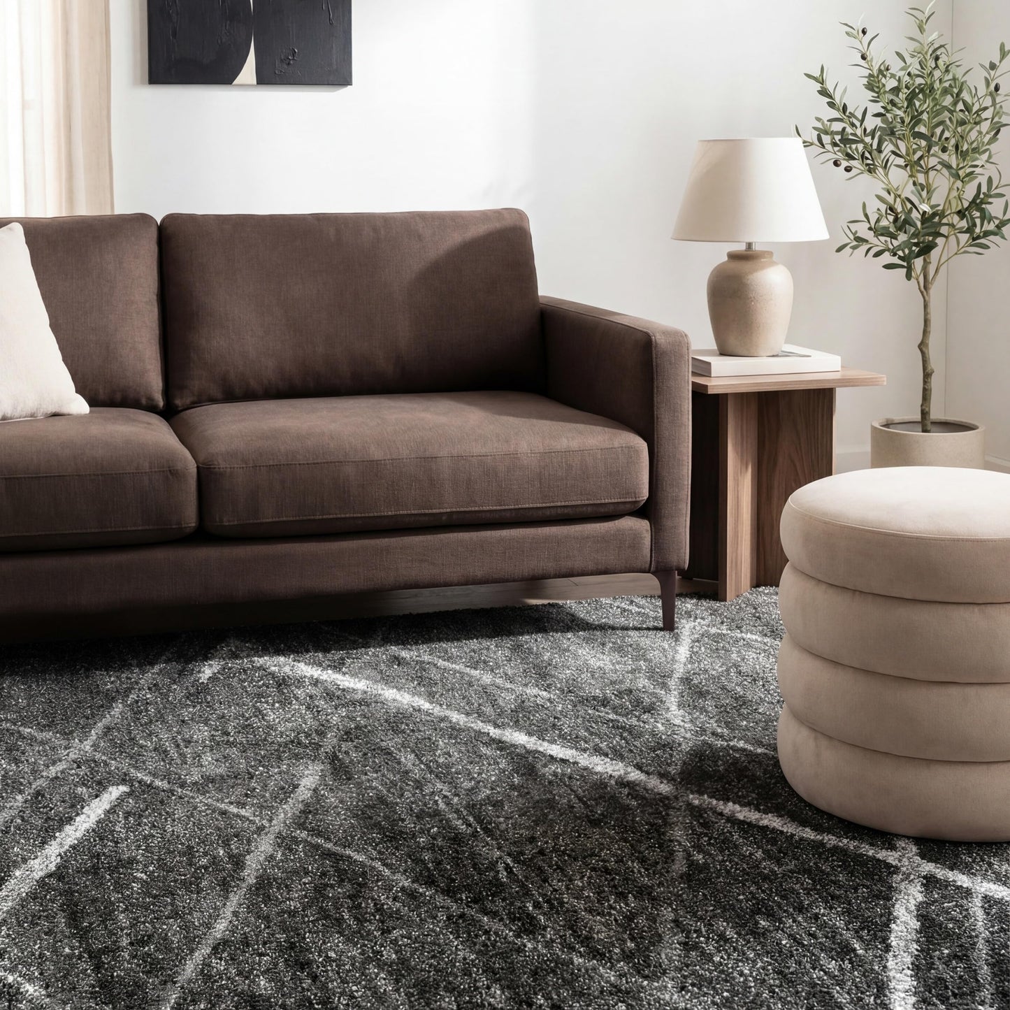 Nuloom Thigpen Charcoal/Grey, 4' x 6', Soft and Cozy, High Traffic, Stain Resistant, Easy Clean, Non-Shed, Durable Area Rug for Bedroom, Living Room, Dining Space, Den, Foyer, Entryway