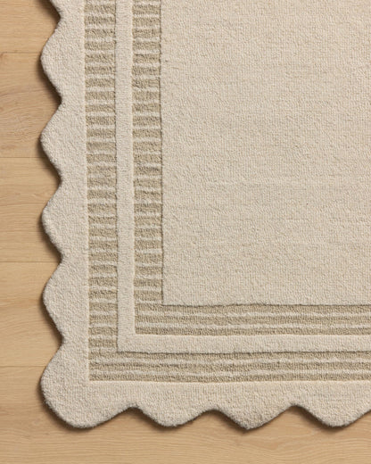 Loloi Chris Loves Julia Scottie Collection SCO-01 Ivory/Grey 2'-3" x 3'-9", .87" Pile Height, Runner Rug