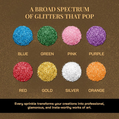 Dazzle Dust Edible Glitter Sprinkles for Cake Decorating, Drinks, Cookie, Icing, Dessert Decorations, Sparkly Luster, Food-Grade, Vegan, Gluten Free, Kosher, Bulk 10g, Gold