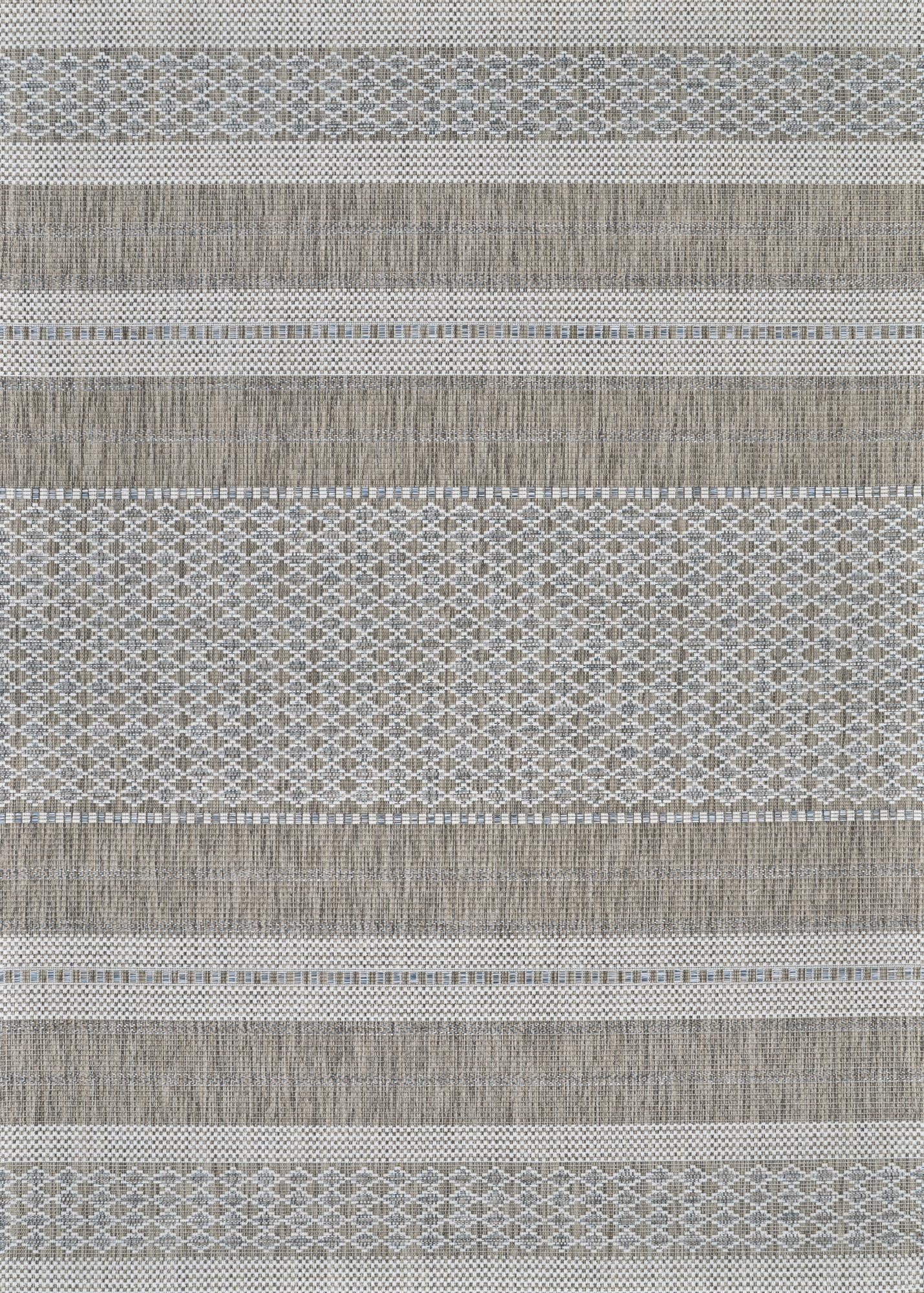 Couristan Charm Yukon 2'2" x 4'3" Indoor Outdoor Accent Rug - Twig Geometric Stripe, Hose Washable Flat Weave, UV-Protected, Patio Sunroom Living Room Dining Room