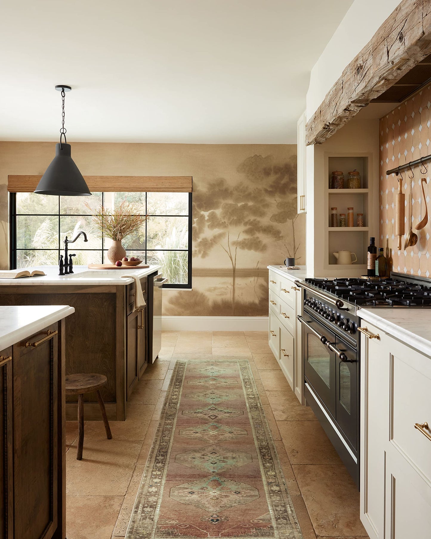 Loloi Magnolia Home by Joanna Gaines Sinclair Collection SIN-06 Clay/Tobacco 5'-0" x 7'-0", .25" Pile Height, Machine Washable, Area Rug