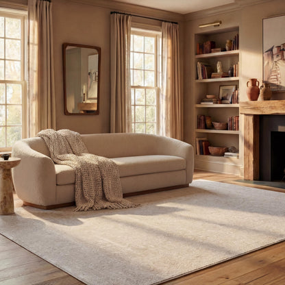 SAFAVIEH Area Rug 9x12 - Reflection Collection - Large - Cream & Ivory, Non-Shedding & Easy Cleaning, Ideal for Living Room, Bedroom, Dining Space (RFT670D)