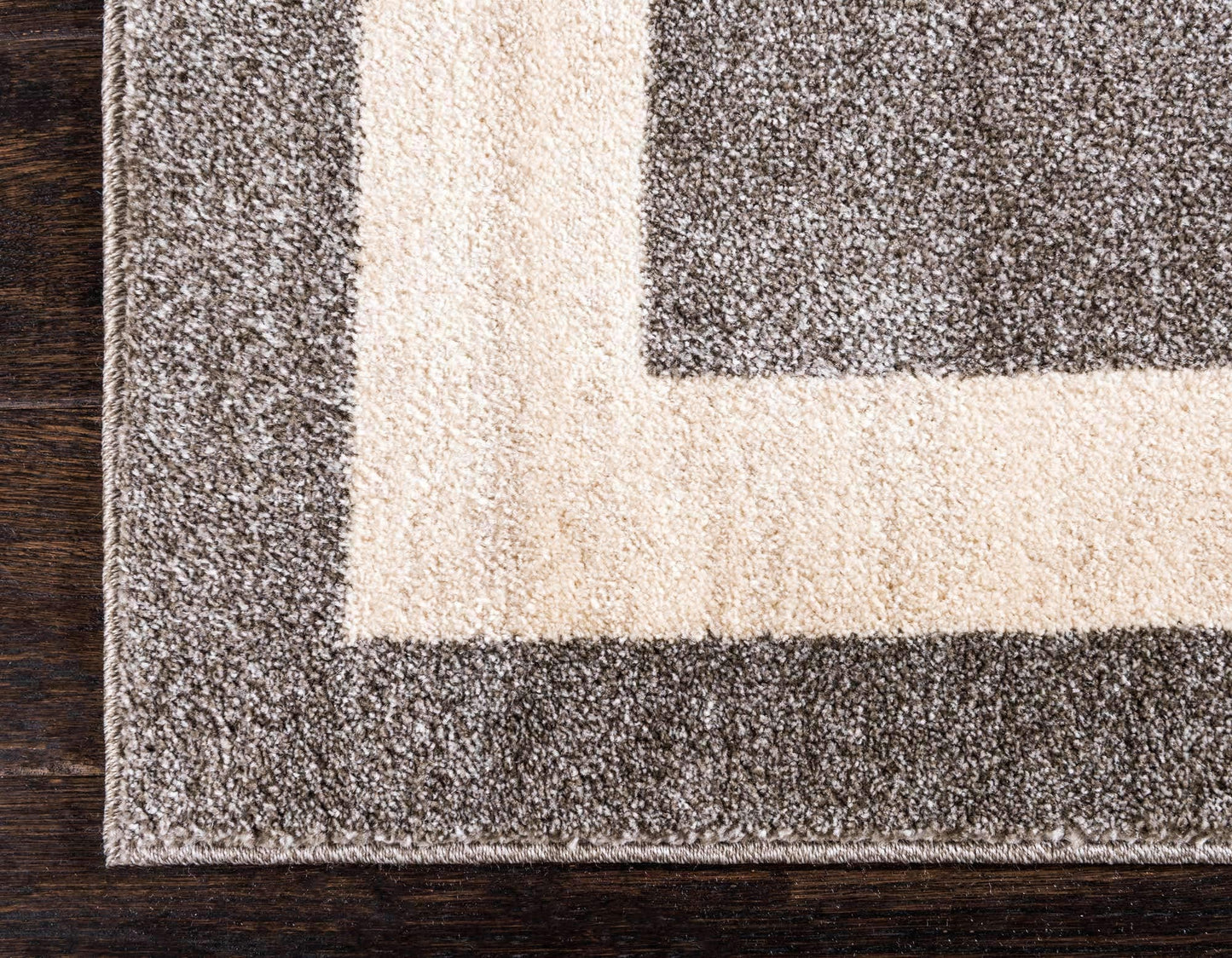 Unique Loom Del Mar Collection Area Rug - Maria (9' x 12' 2" Rectangle, Gray/ Ivory)