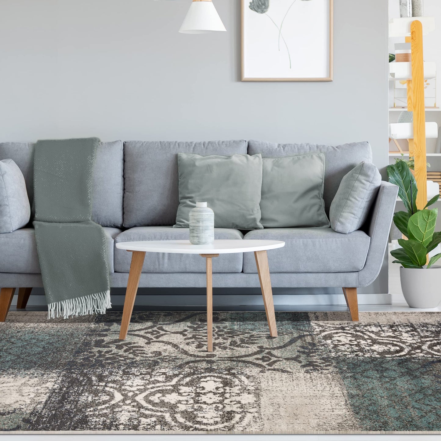 Superior Indoor Modern Abstract Area Rug, 3'x5', Rivulet
