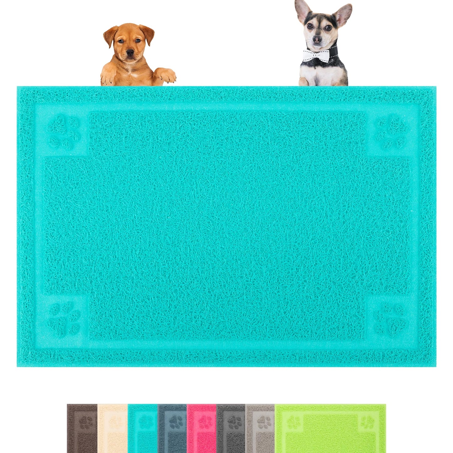 Darkyazi Pet Feeding Mat Large for Dogs and Cats,24"×36" Flexible and Easy to Clean Feeding Mat,Best for Non Slip Waterproof Feeding Mat (Lake Blue)