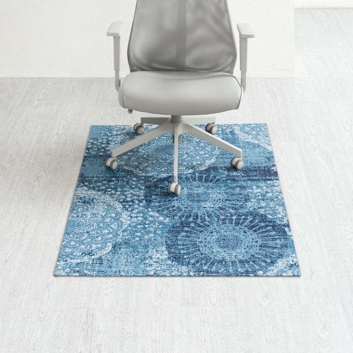 Anji Mountain Rug'd Office Chair Mat for Carpet & Hardwood Floor - Jacquard Woven, Anti-Slip Backing, Low Pile, Floor Protector Desk Chair Mat, Office Rugs for Rolling Chairs (Maldives - 36" x 48")