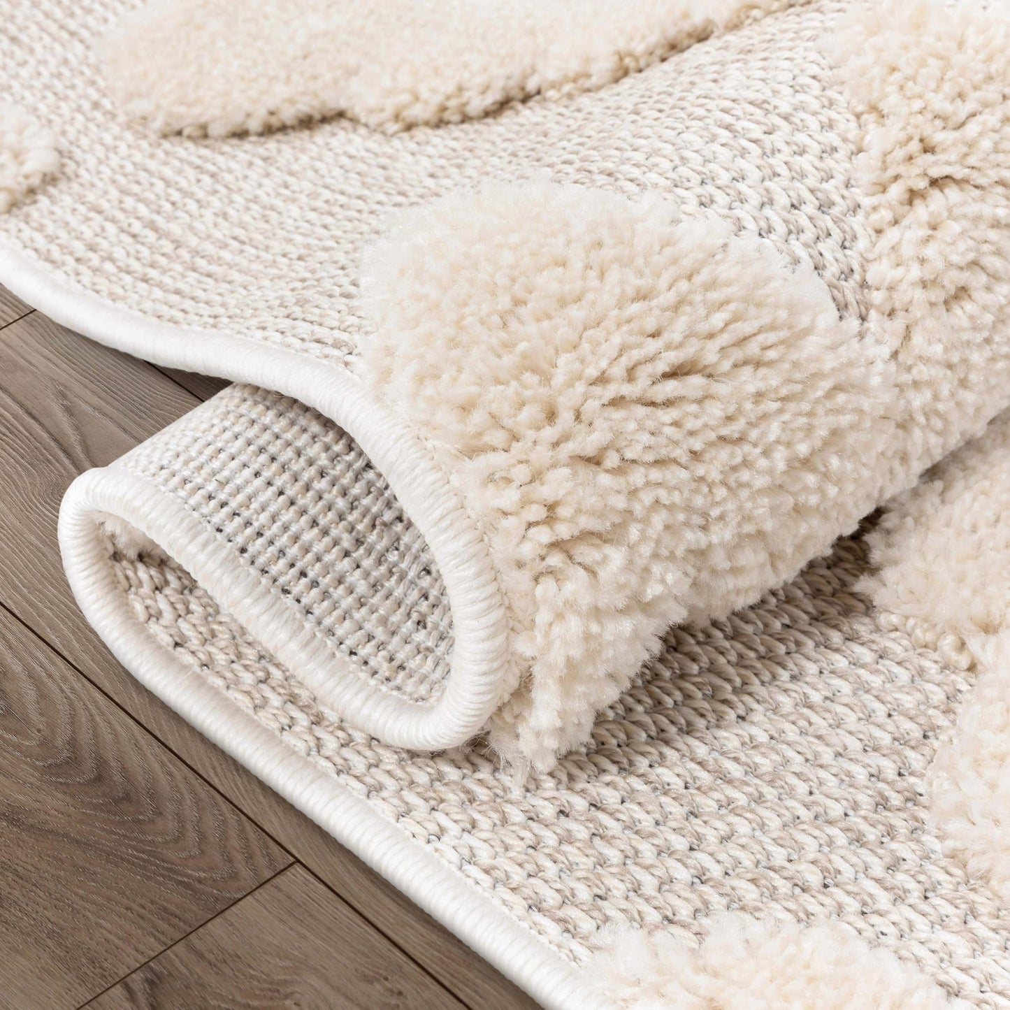 Well Woven Bellagio Chiara Tribal Moroccan High Pile Beige Flat-Weave 5'3" x 7'3" Area Rug