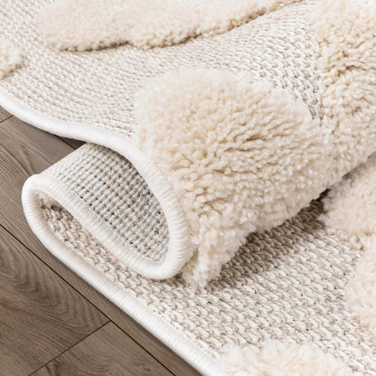 Well Woven Bellagio Chiara Tribal Moroccan High Pile Beige Flat-Weave 5'3" x 7'3" Area Rug