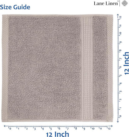 LANE LINEN Washcloths 12 Pack