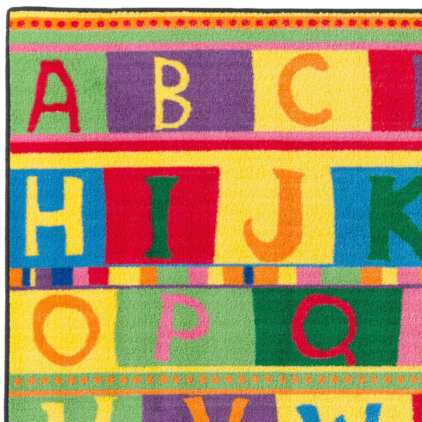 Flagship Carpets ABC Tapestry Machine Washable Educational Rug for Childrens Classroom, Home Learning and Playroom Rug or Children's Bedroom Carpet, 5' x 8', Multicolor