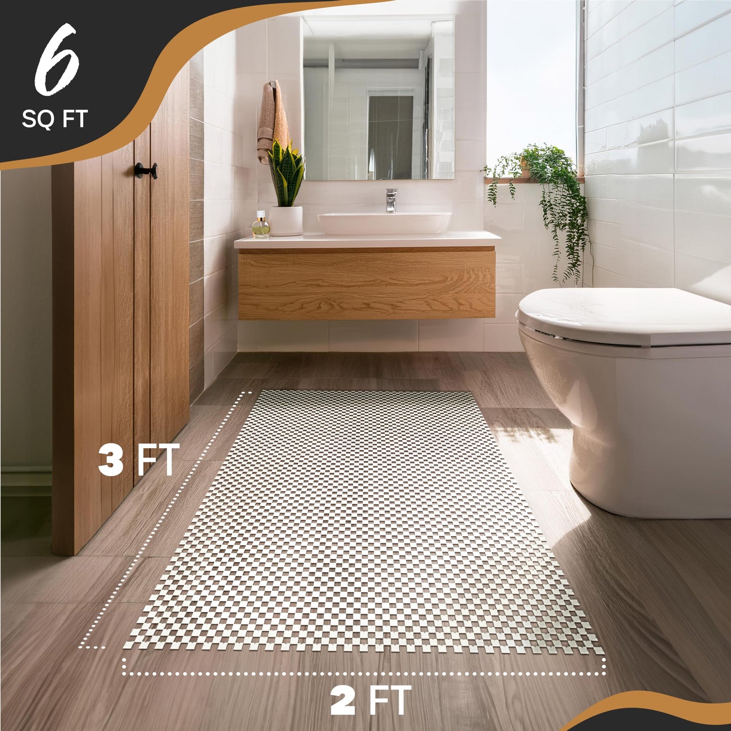 Nevlers 2 Ft x 3 Ft Rug Gripper Pad | Open Weave PVC Foam Carpet Pad