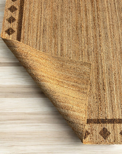 MAARSA WEAVES Hand Crafted Natural Jute Area Rug, 100% Jute, Rectangular, Handmade, Flat Woven, Low Pile