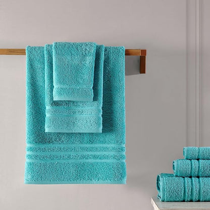 Hawmam Linen Teal Turquoise 6 Piece Bath Towels Set