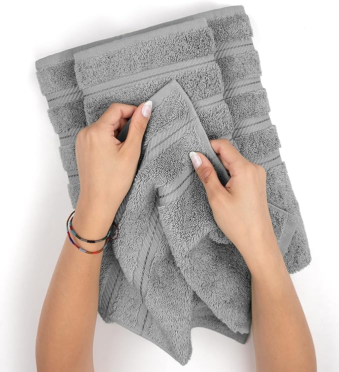 American Soft Linen Luxury 6 Piece Towel Set, 2 Bath Towels 2 Hand Towel 2